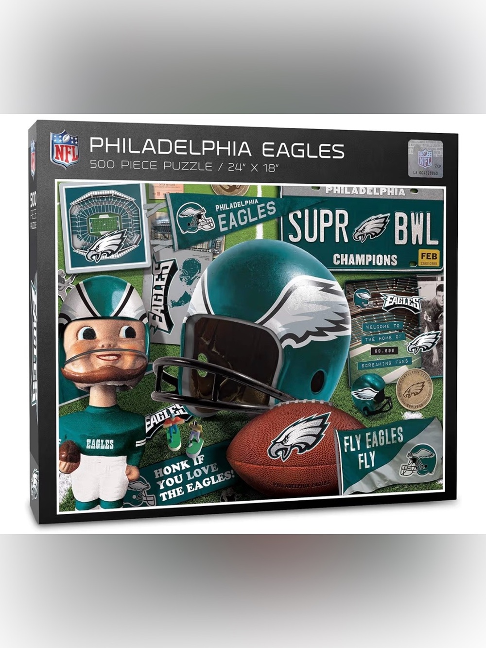 NFL Philadelphia Eagles Super Fan Football Puzzle 500 Pieces